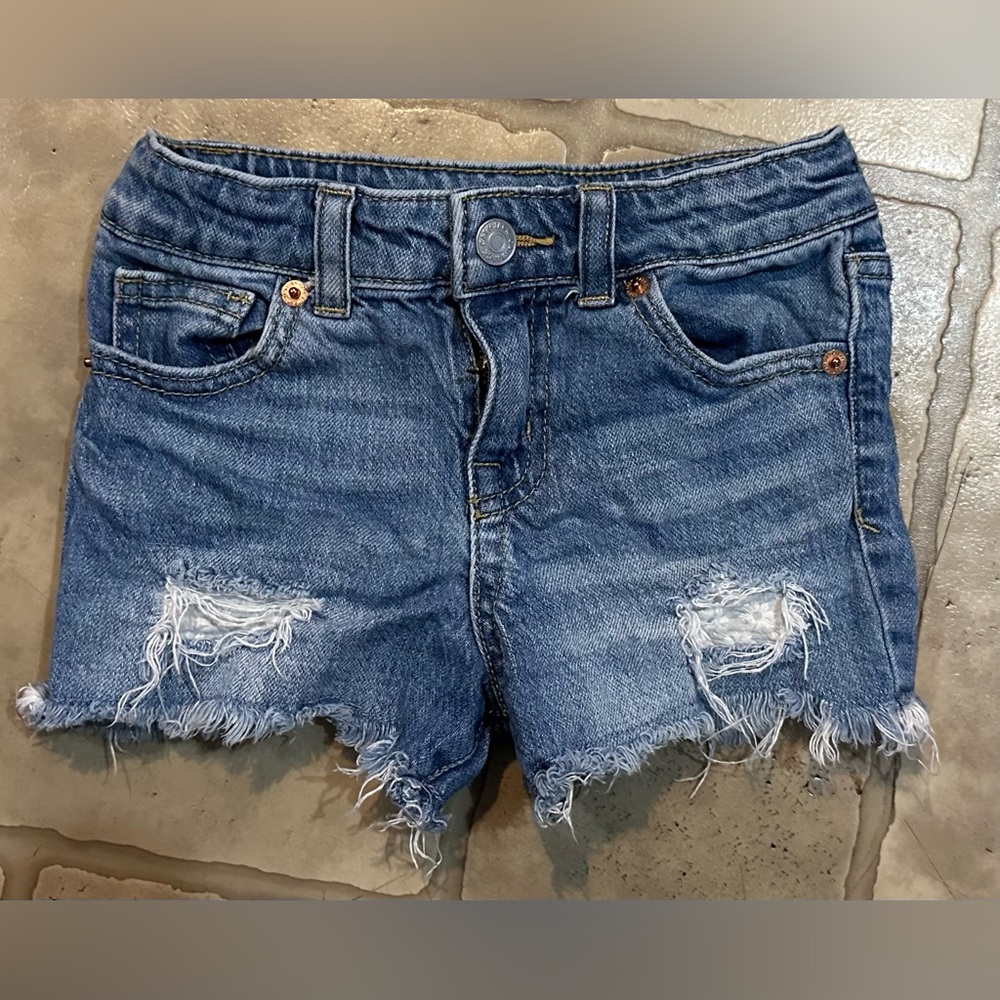 Cat & Jack Distressed Blue Denim Kids Shorts